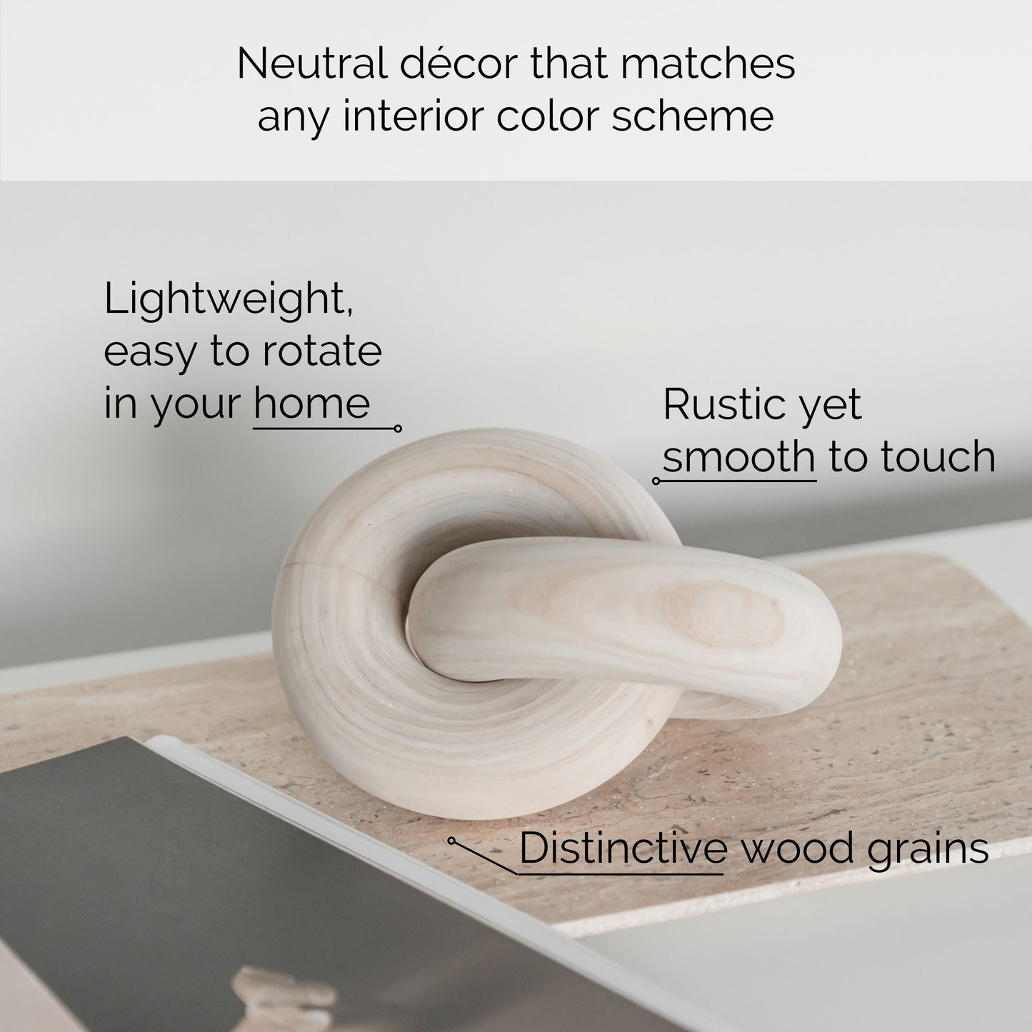 Wood Knot Decor in Natural Color